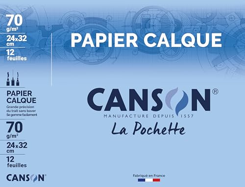 CANSON 200003197 Transparentpapier, 240 x 320 mm, 70 g/qm von Canson