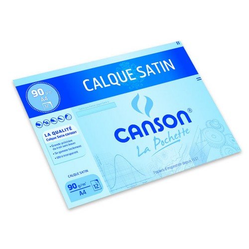 CANSON 200017154 Zeichenpapier, satiniert, DIN A4, 90/95 g/qm von Canson