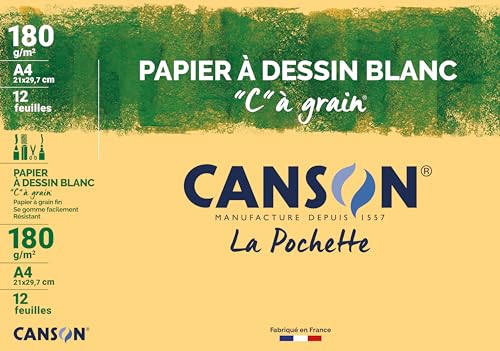 CANSON 200027107 Zeichenpapier, DIN A4, 180 g/qm von Canson
