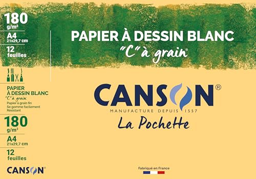 CANSON 200027107 Zeichenpapier, DIN A4, 180 g/qm CANSON 200027107 Zeichenpapier, DIN A4, 180 g/qm von Canson