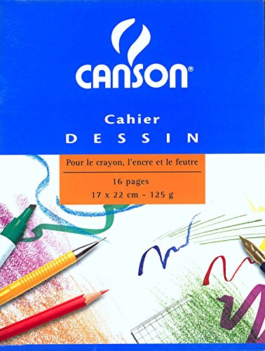 CANSON 200027108 Zeichenblock, blanko, 125 g/qm von Canson