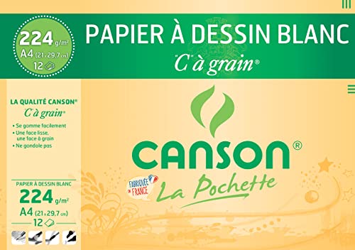 CANSON 200027114 Zeichenpapier, DIN A4, 224 g/qm von Canson