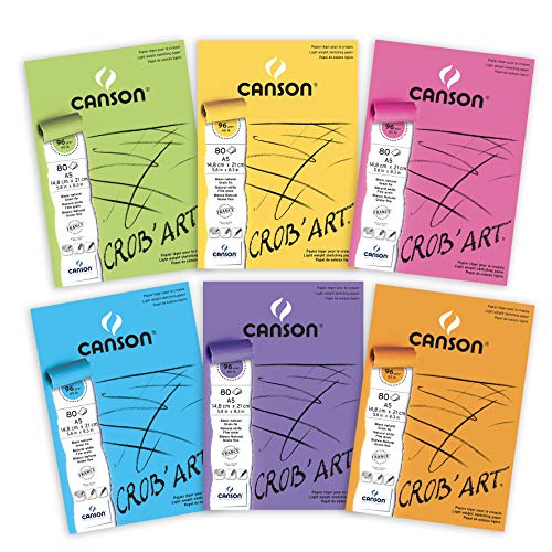CANSON 400100167 crob' Art Zeichenblock geklebt kurzen Seite 80 Blatt 96 g A4 wei natur von Canson