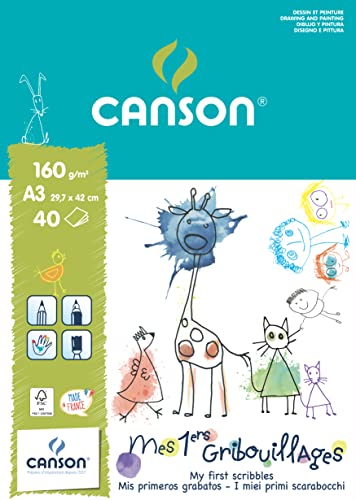 CANSON Block mit 40 Blättern, A3, 160 g/m² von Canson