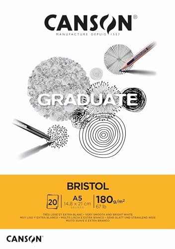 CANSON Graduate - C400110382 Bristol Block, DIN A5, 20 Blatt, 180 g/m² CANSON Graduate - C400110382 Bristol Block, DIN A5, 20 Blatt, 180 g/m² von Canson