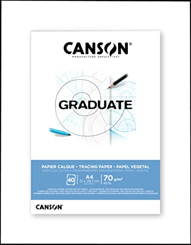 CANSON Graduate Transparentpapier, A4-70 g/m², 40 Blatt von Canson