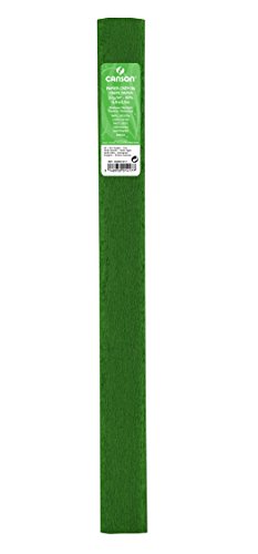 CANSON Krepppapier, 32 g/m², 50 x 250 cm, 10 Stück 50 x 250 cm Vert fougère von Canson