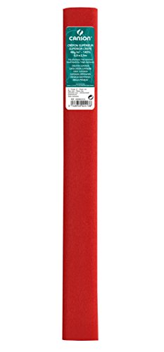 CANSON Krepppapier, 48 g/m², 0,5 x 2,5 m, 10 Stück 0,5 x 2,5 m Feuerrot von Canson