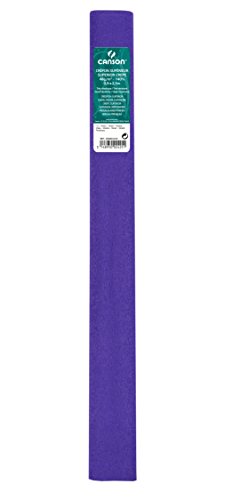 CANSON Krepppapier, 48 g/m², 0,5 x 2,5 m, 10 Stück 0,5 x 2,5 m violett von Canson