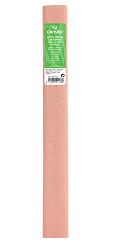 CANSON Krepppapier-Rolle, 40 g/qm, Farbe: lachs (59) von Canson