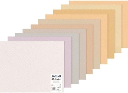 CANSON Mi-Teintes Farbige Zeichnung, 160 g/m², 50 x 65 cm, doppelseitig: Wabenmuster und feine Körnung, 10 Pastellfarben, ideal für professionelle Künstler und Illustratoren CANSON Mi-Teintes Farbige Zeichnung, 160 g/m², 50 x 65 cm, doppelseitig: Wabenmuster und feine Körnung, 10 Pastellfarben, ideal für professionelle Künstler und Illustratoren von Canson