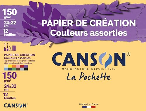 CANSON Papiertasche, 24 x 32 cm, 12 Blatt, 150 g/m² von Canson