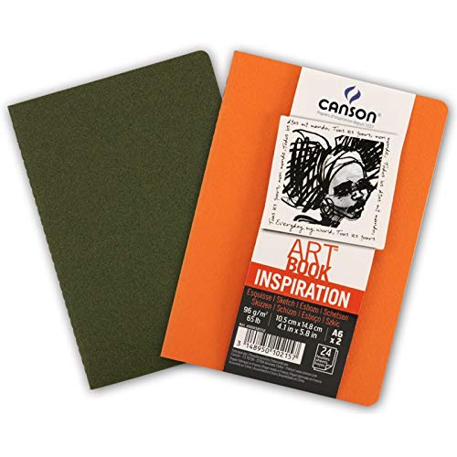 CANSON Skizzenheft Art Book Inspiration, A6, grün orange von Canson