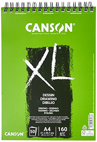 CANSON XL® Dessin Zeichenblock, DIN A4, 50 Blatt, 160 g/m² von Canson