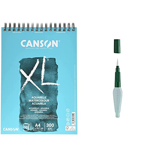 CANSON XL Aquarelle C400039170: Aquarellpapier - Aquarellblock in DIN A4-300g - Blau & Faber-Castell 185105 - Art & Graphic Wassertankpinsel, 1 Stück, medium brush CANSON XL Aquarelle C400039170: Aquarellpapier - Aquarellblock in DIN A4-300g - Blau & Faber-Castell 185105 - Art & Graphic Wassertankpinsel, 1 Stück, medium brush von Canson