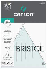 CANSON Zeichenkartonblock Bristol, DIN A4, 250 g qm, weiß CANSON Zeichenkartonblock Bristol, DIN A4, 250 g qm, weiß von Canson