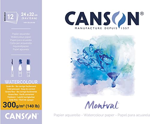 CANSON Zeichenpapierblock ´Montval´, 240 x 320 mm, 300 g qm von Canson