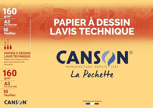 CANSON technisches Zeichenpapier, DIN A3, 160 g/qm, wei VE = 1 CANSON technisches Zeichenpapier, DIN A3, 160 g/qm, wei VE = 1 von Canson