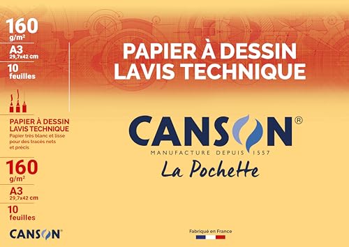 CANSON technisches Zeichenpapier, DIN A3, 160 g/qm, wei VE = 1 von Canson