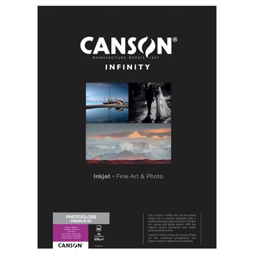 Canson 200001661 PhotoGloss Premium RC Box, Photopapier, A2 von Canson