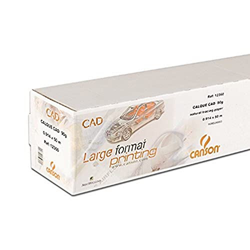 Canson 200012360 - hochtransparentes Zeichenpapier, 0.914 x 50 m von Canson