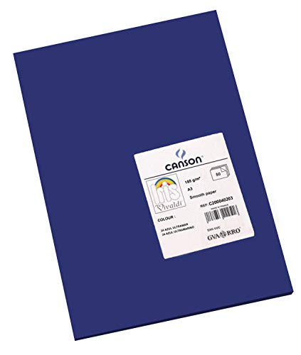 Canson 200040203 Iris Vivaldi glattes, farbiges Papier, A3, ultramarinblau 24 Canson 200040203 Iris Vivaldi glattes, farbiges Papier, A3, ultramarinblau 24 von Canson