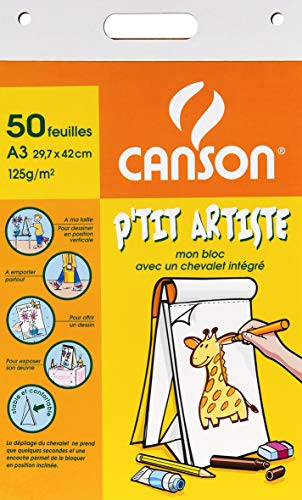 Canson 200767001 Staffeleiblock A3, 125 g/m², 29.7 x 42 cm, weiß Canson 200767001 Staffeleiblock A3, 125 g/m², 29.7 x 42 cm, weiß von Canson