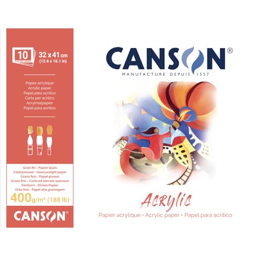 Canson 200807409 Acryl, 32 x 41 cm, naturweiß von Canson