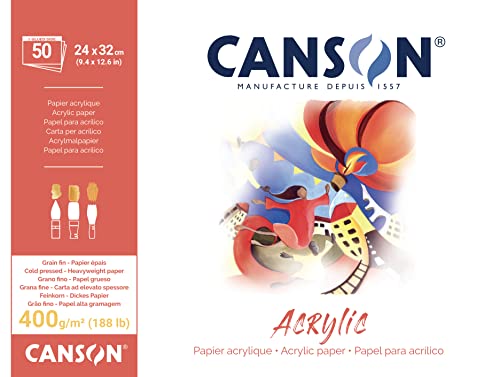Canson 200807412 Acryl, 24 x 32 cm, naturweiß von Canson