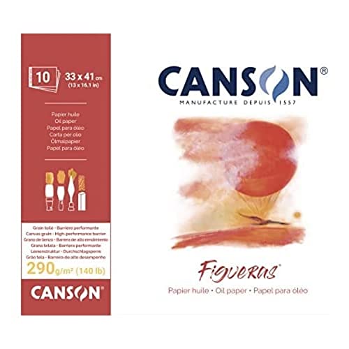 Canson 200857222 Figueras - Ölmalpapier, 33 x 41 cm, naturweiß von Canson