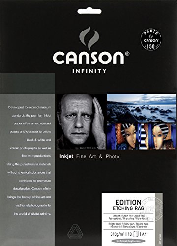 Canson 206211005 Edition Etching Rag Packung, Photopapier, A4 von Canson