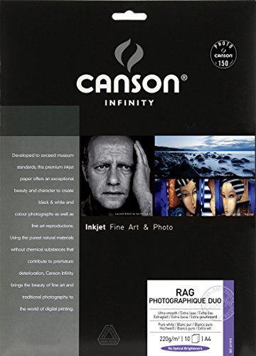 Canson 206211015 Rag Photographique Duo Packung, Photopapier, A4 von Canson