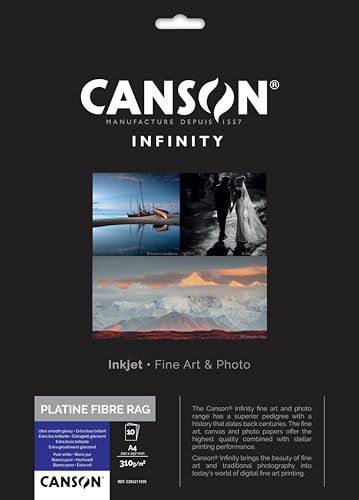 Canson 206211035 Platine Fibre Rag Packung, Photopapier, A4 von Canson
