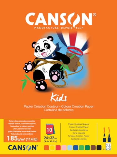 Canson 400015601 Hobby, farbiges Papier, 24 x 32 cm, sortiert von Canson