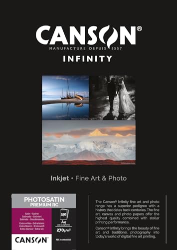 Canson 400035066 PhotoSatin Premium RC Box, Photopapier, A4 von Canson