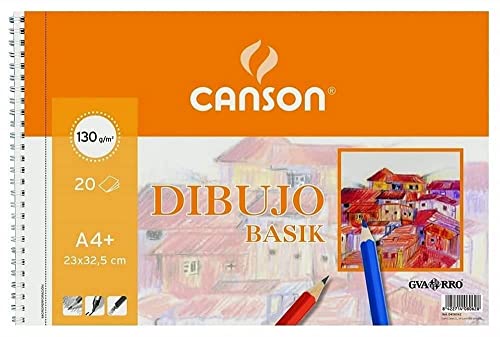 Canson 726453 Zeichenblock A4, 20 Blätter 130 g A4, microperforiert von Canson