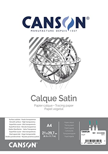 Canson Satiniertes Hochglanzpapier, A4, 90-95 gm, 250 Blatt von Canson