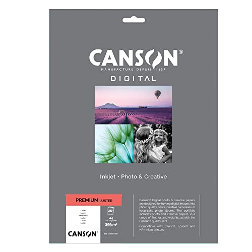 Canson 94664 Inkjet-Papier, A4, 20 Fg, 255 Gr, Lustre RC Canson 94664 Inkjet-Papier, A4, 20 Fg, 255 Gr, Lustre RC von Canson
