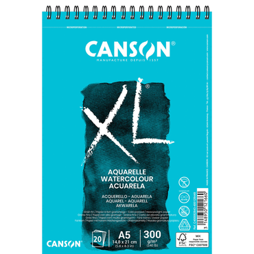 Canson Aquarellblock - A5 XL 300g/qm weiß 20 Blatt. Canson Aquarellblock - A5 XL 300g/qm weiß 20 Blatt. von Canson