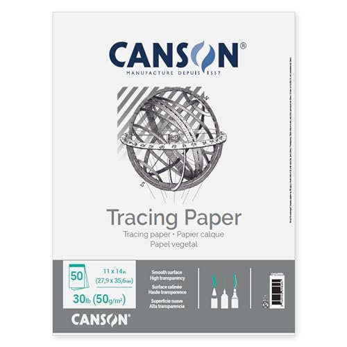 Canson Artist Series Transparent-Bindung, 50 Blatt, Kunstbedarf für Studenten und Profis, 22,9 x 30,5 cm von Canson