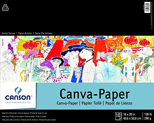 Canson Foundation Series Leinwand Papier Pad grundiert für Öl-oder Acrylfarben, Top Bound, 61,7 kg, 40,6 x 50,8 cm, 10 Blatt, 0, 16" x 20" Canson Foundation Series Leinwand Papier Pad grundiert für Öl-oder Acrylfarben, Top Bound, 61,7 kg, 40,6 x 50,8 cm, 10 Blatt, 0, 16" x 20" von Canson