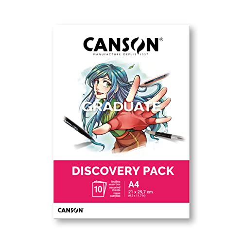 Canson Graduate, Discovery Pack, einfarbig, Mini-PK, A4-21 x 29,7 cm, Weiß, 10 Blatt Canson Graduate, Discovery Pack, einfarbig, Mini-PK, A4-21 x 29,7 cm, Weiß, 10 Blatt von Canson