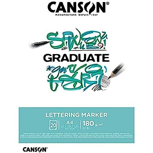 Canson Lettering Filzstift, A4, 20 Blatt, Satin, 180 g, weiß, C31250P026 Canson Lettering Filzstift, A4, 20 Blatt, Satin, 180 g, weiß, C31250P026 von Canson