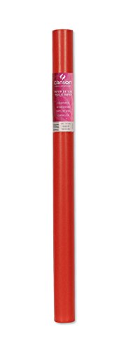 Canson Rollo de 10 papeles de seda 20 G/m² 0,5 x 5 m, color rojo vivo 0,5 x 5 m von Canson