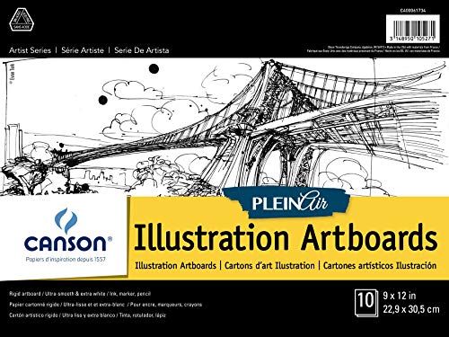 Canson Plein Air Illustration Zeichenblock, glatt, für Tinte, Marker und Bleistifte, 22,9 x 30,5 cm, 10 Stück Canson Plein Air Illustration Zeichenblock, glatt, für Tinte, Marker und Bleistifte, 22,9 x 30,5 cm, 10 Stück von Canson