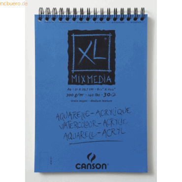 Canson Spiralblock MixMedia A3 300g/qm 30 Blatt Canson Spiralblock MixMedia A3 300g/qm 30 Blatt von Canson