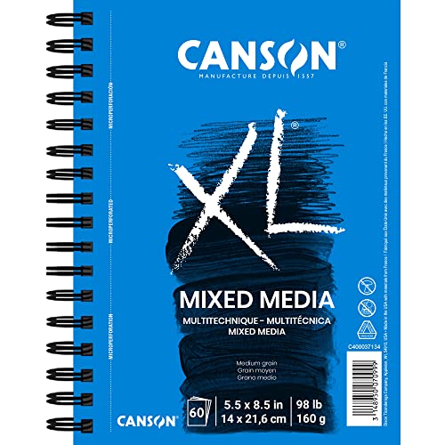 Canson XL Mix Media Zeichenblock für Mischtechnik, 0, 5.5"X8.5" von Canson