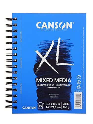 Canson XL Mix Media Zeichenblock für Mischtechnik, 0, 5.5"X8.5" von Canson