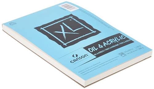 Canson XL Series Öl- und Acrylpapier, Faltblock, 14 x 21,6 cm, 24 Blatt (290 g) – Künstlerpapier für Erwachsene und Studenten von Canson