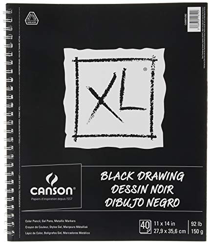 Canson Zeichenpapierblöcke, Papier, schwarz, weiß, 11x14 Canson Zeichenpapierblöcke, Papier, schwarz, weiß, 11x14 von Canson